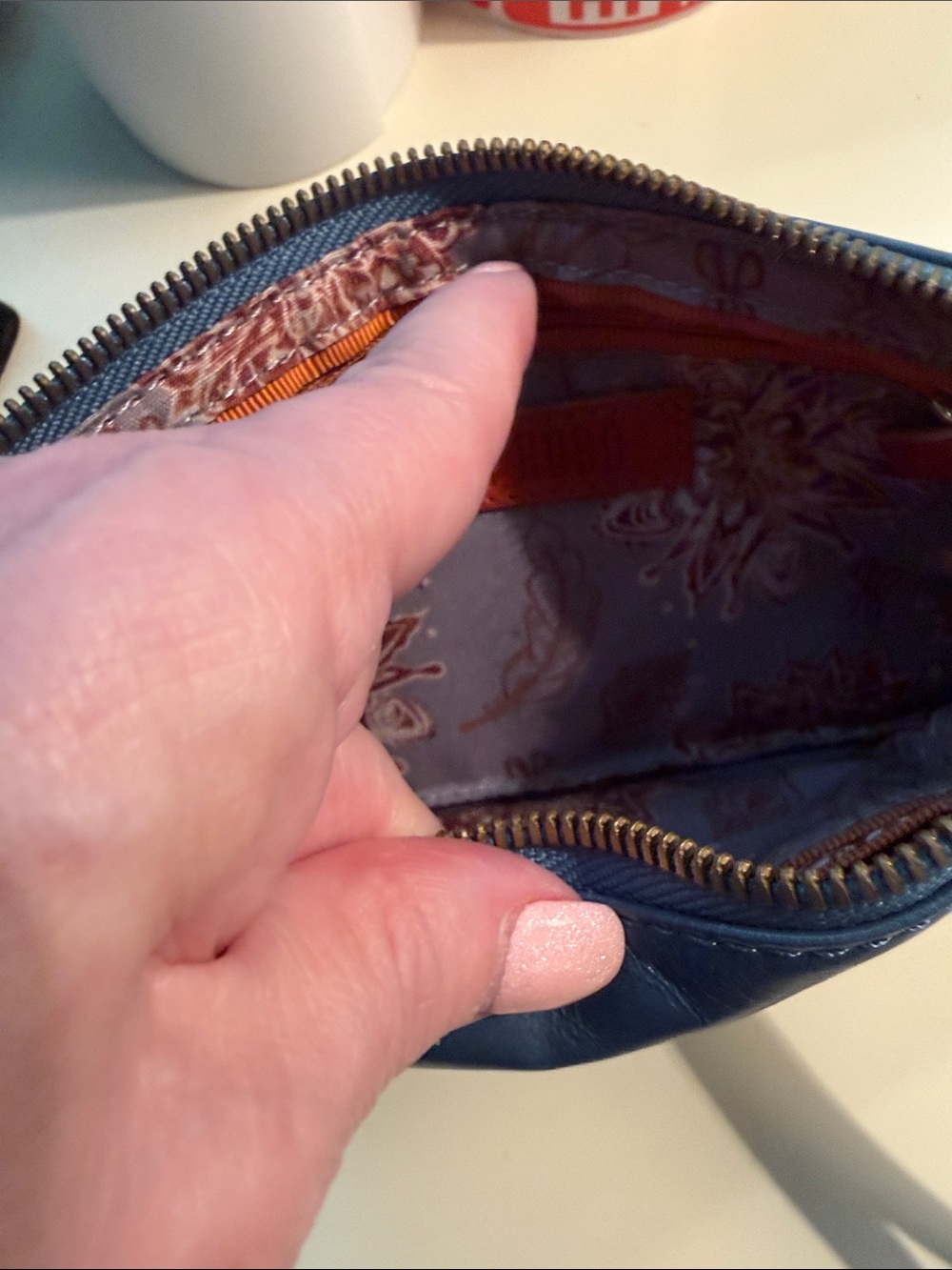 HOBO Blue Leather Wristlet Clutch - Picture 6 of 6